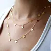 Collar de Cadena Fina de Perlas Nuevo Transfronterizo para Mujer Cadena de Clavícula de Perlas Multicapa de Verano Collar Simple Versátil