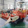 Colheitadeira de Arroz de 28 Cavalos, Máquina de Colheita e Debulha de Soja e Trigo com Descarregamento Automático de Grãos, Máquina de Corte de Trigo com Esteiras