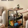 Mesa de Cabeceira, Mesa de Cabeceira Móvel para Quarto, Mesa Lateral para Sofá, Carrinho Pequeno, Estante de Armazenamento, Armário Multicamadas para Lanches na Sala de Estar