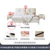 Cama de Cuero Jihe Lujo Ligero Simple Nórdico ins Estilo Crema Capa Superior Cuero Vacuno Cama de Boda Moderna Doble Dormitorio Principal Cama Grande
