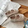 Sandalias Cómodas para Niñas 2026 Verano Nuevos Zapatos de Princesa Huecos Suaves para Niños Tejidos de Playa Abiertos de Punta Zapatos Individuales Modernos