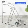 Estante para Cilindros de Gas Médico de Acero Inoxidable Carrito para Cilindros de Oxígeno Camión para Cilindros de Gas Soporte Móvil Fijo Camión para Cilindros de Gas de 40 Litros