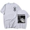 Moda Hombre Berserk Guts Top Camiseta de Algodón Manga Espadachín