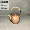 Conjunto de chaleira para fogão com aquecedor de chá, chaleira de fogão a carvão, panela com alça lateral de cerâmica, panela com viga de elevação de grés, panela de cerâmica, panela à prova de lenha