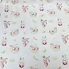 Tela de Gasa Crepé de Doble Capa de Algodón Estampado Digital Estilo Coreano Tela de Oso Lunar Ropa Infantil Ropa para el Hogar de Bebé