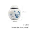 Tarro de Té de Porcelana Blanca Pintado a Mano de las Dinastías Tang y Song, Juego de Té Kung Fu, Color Bajo Vidriado, Panda Jugando con Bambú, Mini Tarro de Polvo, Tarro de Almacenamiento para Uso Doméstico