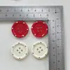 Nuevo Punto de Goteo Rojo Blanco Roto Botones Redondos Materiales Hechos a Mano DIY Accesorios de Ropa Botones Funda de Teléfono Móvil Flores para Zapatos