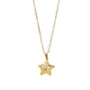 Collar Serie Océano para Mujer, Colgante de Cola de Pez, Lujo Ligero, Sensación de Alta Gama, No se Desvanece, Diseño de Nicho, Cadena Clavicular de Acero de Titanio