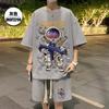 Conjunto Deportivo Casual Hip-Hop para Hombre, Moda Ins de Verano, Ropa Juvenil de Nicho para Hombre, Shorts, Camiseta de Manga Corta, Moderno