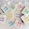 Par de Grampos de Cabelo Infantis Simples Macaron Coração Estrela Gota d'Água Grampo Lateral Grampo para Franja