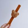 Invierno Nuevo lindo oso de dibujos animados anillo a presión Pulsera de juguete de peluche para niños Suministros decorativos creativos