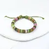 Pulsera apilable multicolor de estilo europeo y americano de 7 mm para otoño e invierno con un toque de tela de terciopelo dorado, estilo redondo grueso, producto terminado