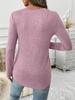 Tops de Capa Base Transfronterizos Europeos y Americanos para Mujer, Camisetas de Otoño e Invierno, Tops de Punto de Manga Larga con Cuello en V para Mujer con Diseño de Botones, Versátiles