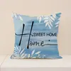 Fronha Estampada Estilo Fresco Mais Vendida Transfronteiriça Poliéster Respirável Confortável Almofada de Assento Sala de Estar Decorativa Almofada de Sofá