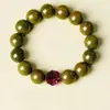 Pulsera Natural de Sándalo Verde para Hombres, Cuentas de Meditación, Año del Caballo, Doce Signos del Zodíaco, Pulsera de Palo de Rosa, Regalo de Año Nuevo