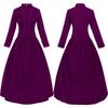 Amazon Deseo Nuevo Vestido Medieval de Halloween para Mujer Cuello Lite Dobladillo de Regla Grande Vestido Largo Retro