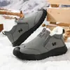 Nuevos Zapatos de Algodón de Invierno para Hombre Botines Cortos Cálidos con Felpa y Algodón Suela Gruesa Cómodos Botas de Nieve Cómodas Versátiles Botas de Algodón