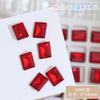 Celebridad de internet rectangular ángulo recto caramelo de roca diamante manicura 8 * 10 mm cubo de hielo grande fondo puntiagudo cristal de vidrio de color diamante joyería para uñas