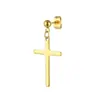 Brincos de ervilha doce transfronteiriços brincos de aço inoxidável para homens e mulheres estudantes brincos de estilo frio brincos atacado