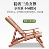 Cadeira de Praia Dobrável Mojia para Exterior Mesa e Cadeira de Varanda Conjunto de Três Peças Cadeira de Rattan para Lazer Cadeira de Sesta Cama Reclinável Cadeira de Descanso Preguiçoso para Pátio