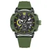 Megir Nueva Moda Tendencia Cronógrafo Multifunción para Hombre Luminoso Resistente al Agua Calendario Venta al por Mayor Reloj Deportivo para Estudiantes