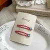 Pinza Oval para el Cabello con Perlas y Pedrería Estilo Coreano, Pasador Sencillo y Elegante para Flequillo, Accesorio Versátil para el Cabello