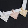 Colgante de hip-hop de comercio transfronterizo con cabello de diamante, plata 925, moissanita, conjunto completo, color D, certificado GRA, se puede usar con cadena de tenis de 4 mm.