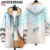 Chaqueta de Estilo Nuevo con Elementos de Patrón Multicolor Cierre de Cremallera B15 Cárdigan con Capucha Abrigo Grueso de Invierno de Felpa de Algodón con Forro Amarillo