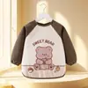 Bata de Bebé Impermeable y Anti-Manchas Ropa Exterior para Niños Moda Comer Vestido Inverso Babero de Pana para Bebé Manga Larga Otoño e Invierno