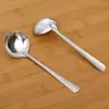 Cuchara de Sopa Gruesa No Magnética de Acero Inoxidable para Uso Doméstico, Cuchara Profunda de Mango Largo para Gachas, Cuchara de Sopa Grande, Cuchara Redonda de Acero Inoxidable para Restaurante