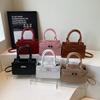 Bolso de Mano Cuadrado Pequeño Cruzado Estilo Nuevo Estético Texturizado Retro 2025 Moda Casual Gran Capacidad Tendencia Europea y Americana Patrón de Cocodrilo
