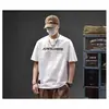 En Stock Camiseta Estampada de Marca de Moda Manga Corta Ropa de Hombre Verano 2025 Nuevo Estilo Media Manga Talla Grande Estilo Americano Peso Pesado