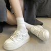 Zapatos Blancos Nuevos 2024 para Mujer Estilo Chanel Suela Gruesa Primavera Combinan con Todo Zapatos Loafers Casuales Zapatillas de Pan para Mujer a la Moda