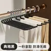 Perchas Gruesas para Pantalones con Forma de Ganso al por Mayor, para Uso Doméstico, Percha para Pantalones de Armario, Herramienta Organizadora, Sin Marcas, Antideslizante, Percha de Acero Inoxidable para Pantalones de Cuello Corto