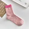 Calcetines Zhuji para Mujer, Estilo Primavera y Otoño, Calcetines de Algodón de Media Pantorrilla, Calcetines Largos Versátiles para Verano, Calcetines Holgados Estilo Japonés, Estilo Trendy Ins para Ropa Exterior