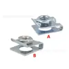 Parafuso de fixação universal para placa de carro, rebite, clipe de fixação, porca de metal, arruela em U KJ19-008