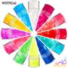 Explosiones Transfronterizas Anillo Fluorescente Set de Lentejuelas para Uñas de 12 Colores Polvo Brillante Parche de Arte de Uñas de Punto Ondulado Mate