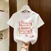Camiseta de Manga Corta 100% Algodón para Bebé Niña 2026 Nuevo Estilo Camisa de Media Manga Top Lindo para Niños Verano Dibujos Animados Cuello Redondo Ropa para Niños