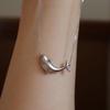 Baleia gorda Sterling Silver Whale Colar de baleia leve camisola de luxo feminina Clavícula Cadeia de alto design Sense Niche Pingente Tide