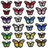 Parches bordados de mariposas multicolor, parches coloridos grandes y pequeños para decoración de ropa y bolsos, insignias termoadhesivas, parches bordados coloridos