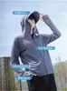 Ropa Protectora Solar con Capucha de Seda Helada Transfronteriza para Hombres y Mujeres, Nueva Ropa Protectora Solar Fina Transpirable de Color Sólido para Verano, Chaqueta Protectora Solar para Exteriores, Moderna