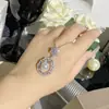 Versa Caperucita Roja Gao Ding Mismo Diamante Perla Cadena para Clavícula Mujer Chapado en Oro Nicho Regalo de Navidad Colgante de Circonita