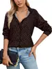 Estación independiente 2025 explosión camisa de verano para mujer nueva tendencia europea y americana camisa estampado de animales 3D