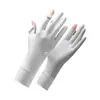 Luvas de Proteção Solar para Mulheres, Primavera e Verão, Leves, Antiderrapantes, Dedos Indicador e Médio Livres, Proteção UV, Protetor Solar, Ciclismo, Dirigindo, Respiráveis, Comprimento Estendido