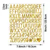 Adesivos de Letras de 1 polegada em Dourado Metálico e Prata Estilo Artístico DIY Nome Caixa de Presente Decoração de Casamento Adesivos de Letras Transfronteiriços