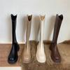 Botas Largas Botines Chelsea para Mujer Botas Largas Blancas 2024 Nuevo Otoño e Invierno Botas de Suela Gruesa Botas Altas de Caballero