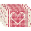 Mantel Individual del Día de San Valentín, Servilleta de Mesa Aislante al Calor, Mantel Rectangular Impermeable para el Hogar, Mantel Anti-quemaduras, Mantel Aislante al Calor, Transfronterizo