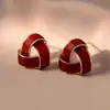 Pendientes de Año Nuevo de Otoño e Invierno, Rojo Ancora de Alta Gama, Femeninos, Pendientes de Nicho de Alta Gama, Pendientes Versátiles al por Mayor