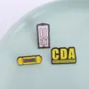 Desenho Animado Criativo Digital Porta Metal Americano Pintura Emblema Broche Acessórios Geométrico Animação Emblema Roupa Decoração