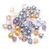 Cuentas Sueltas de Vidrio Brillante en Forma de Corazón de Durazno 8mm Cuentas Electrochapadas Agujero Recto Forma de Corazón DIY Joyería Hecha a Mano Accesorios de Ropa